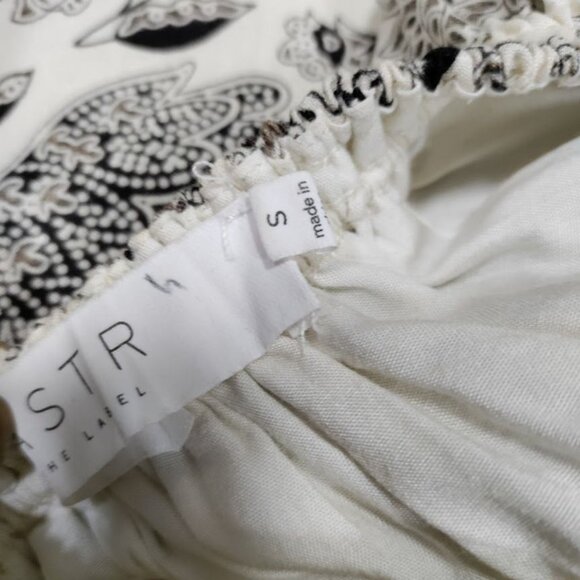 ASTR the Label Floral Print Maxi Linen Dress With Smocked Bodice Back Tie S - Picture 10 of 11